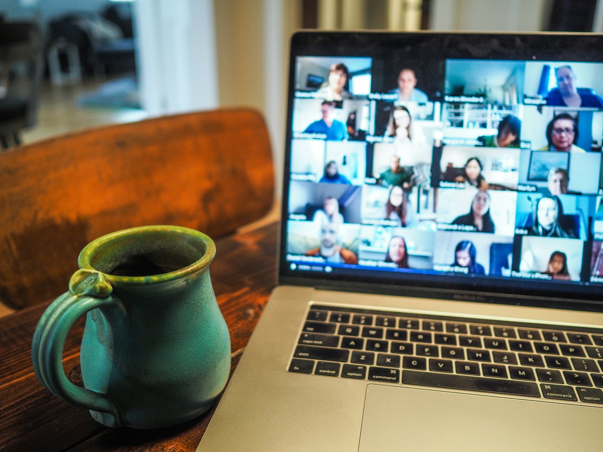 group call on a laptop